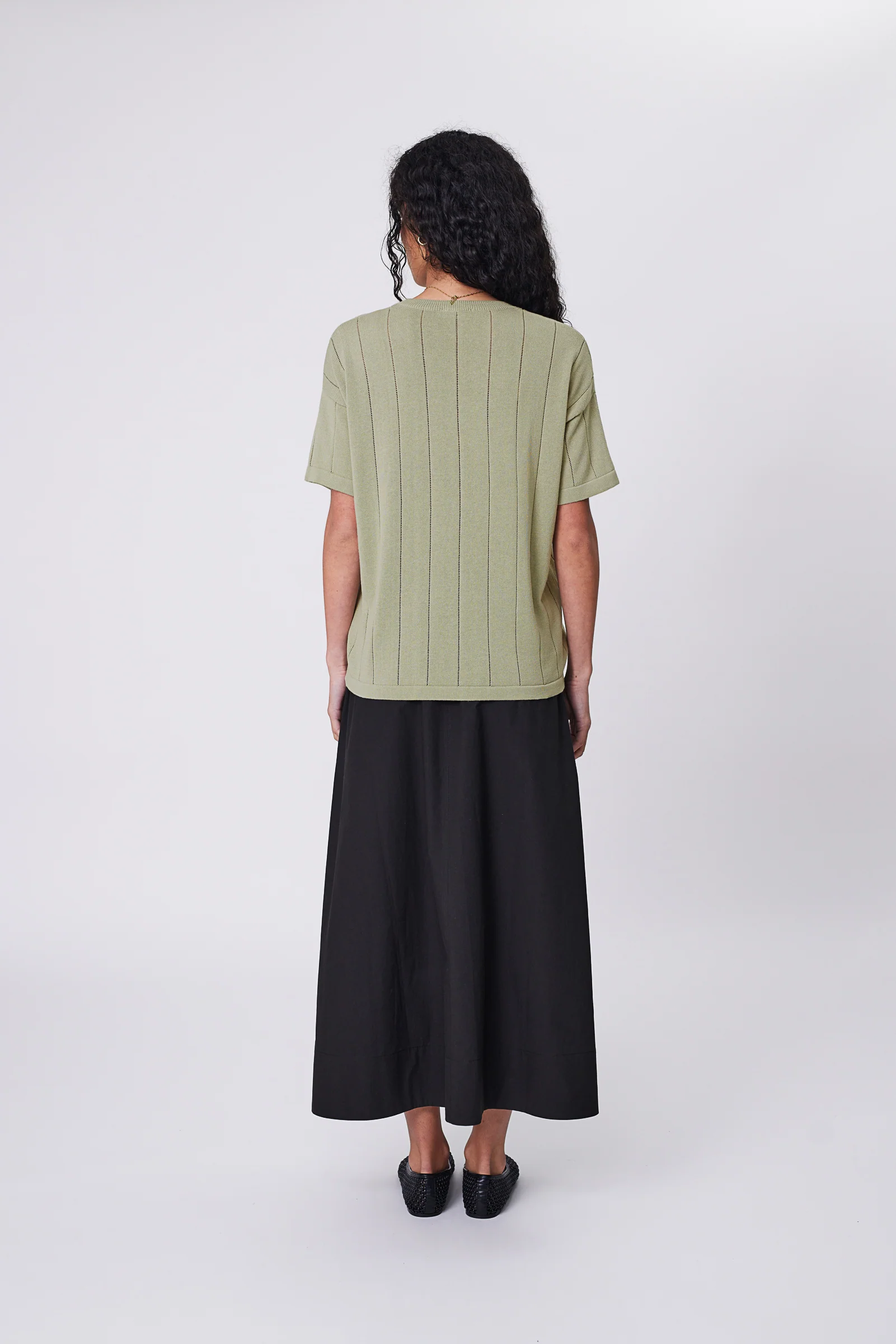 Ember Knit Tee - Celery