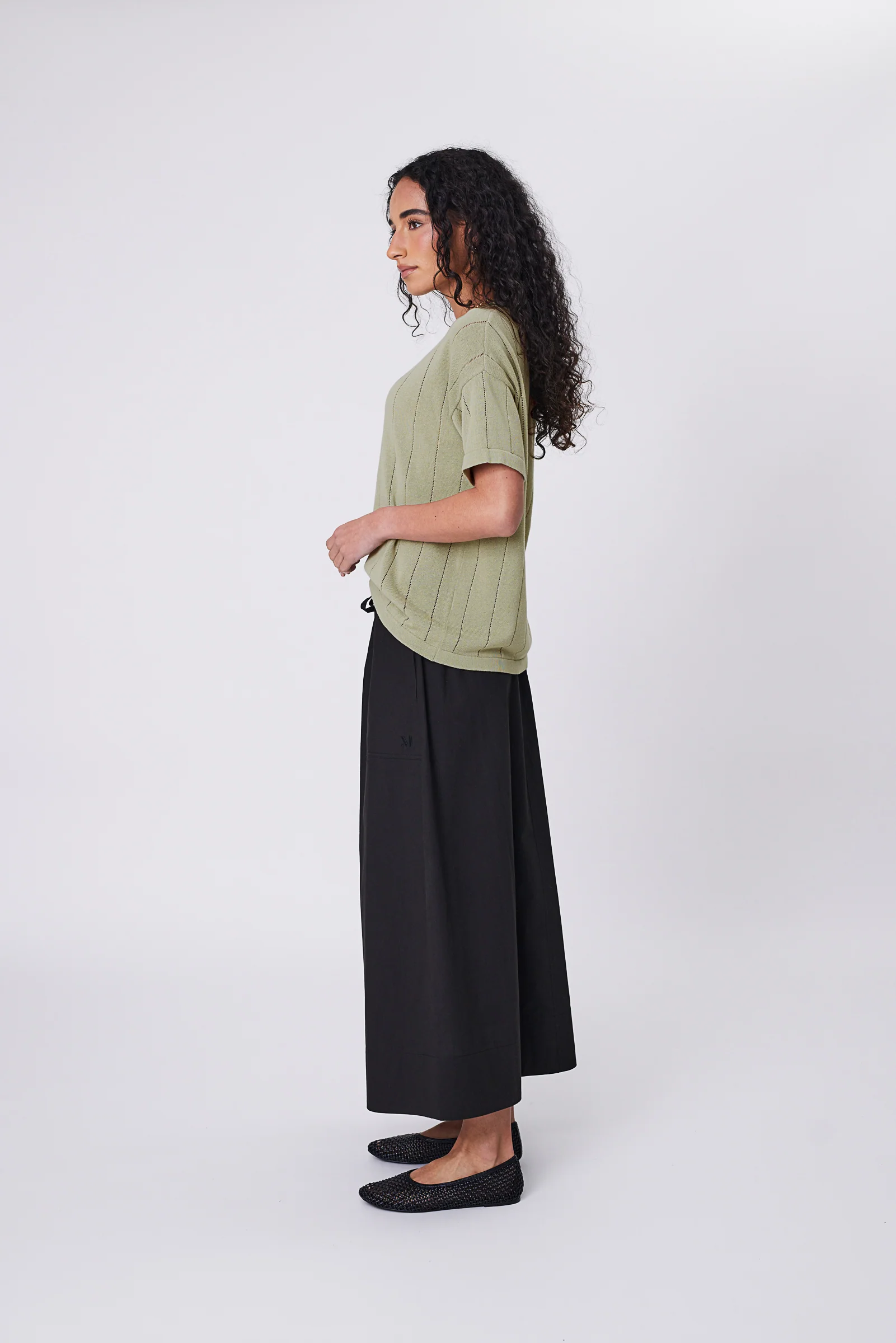 Ember Knit Tee - Celery