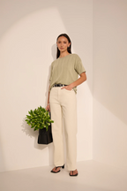 Ember Knit Tee - Celery
