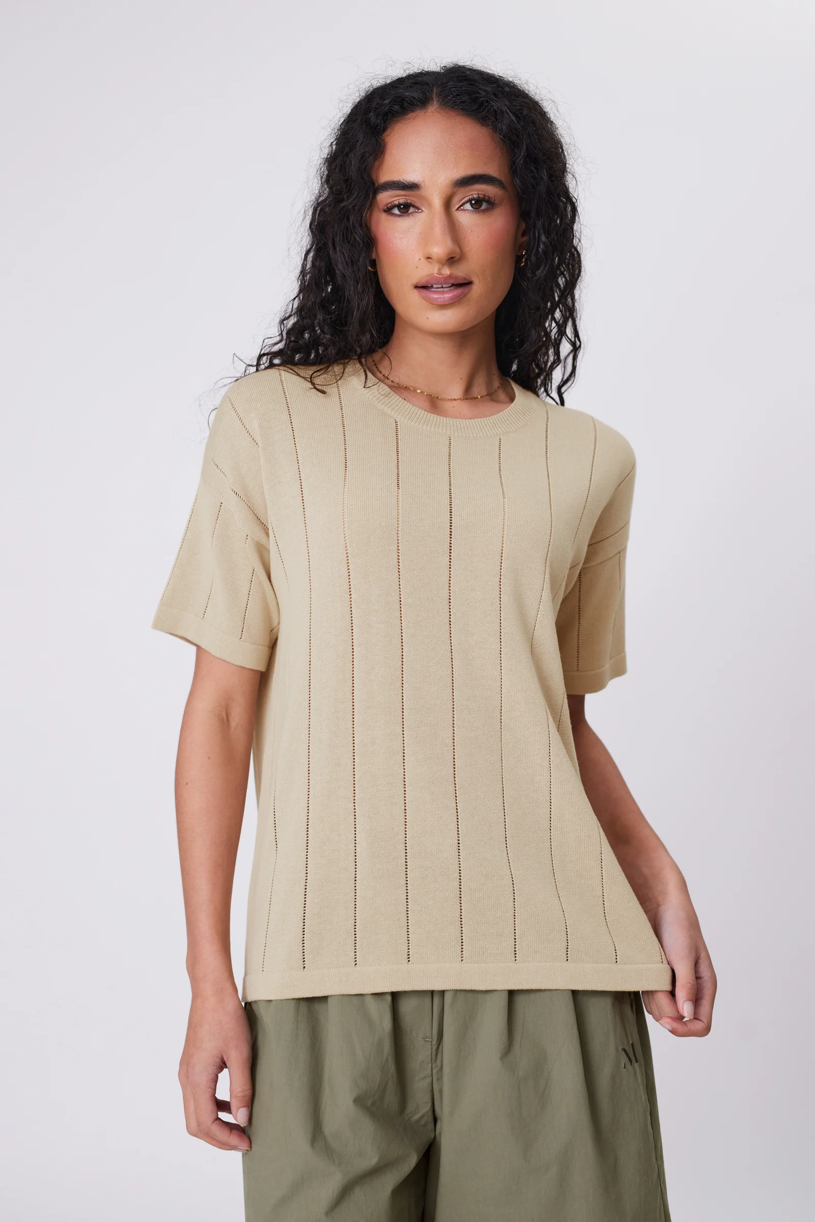 Ember Knit Tee - Hummus