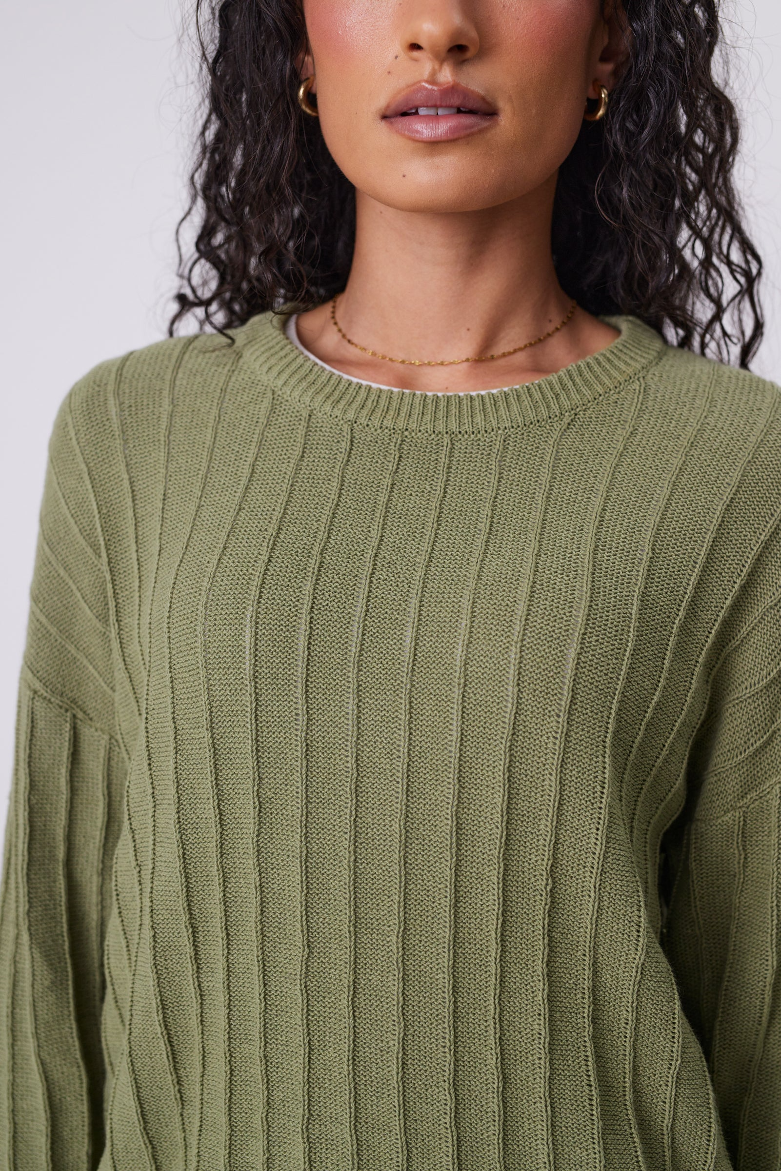 Evergreen Knit Crew - Laurel