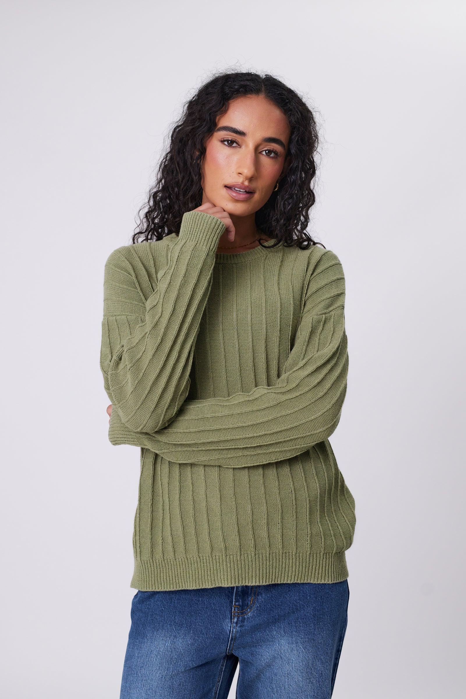 Evergreen Knit Crew - Laurel