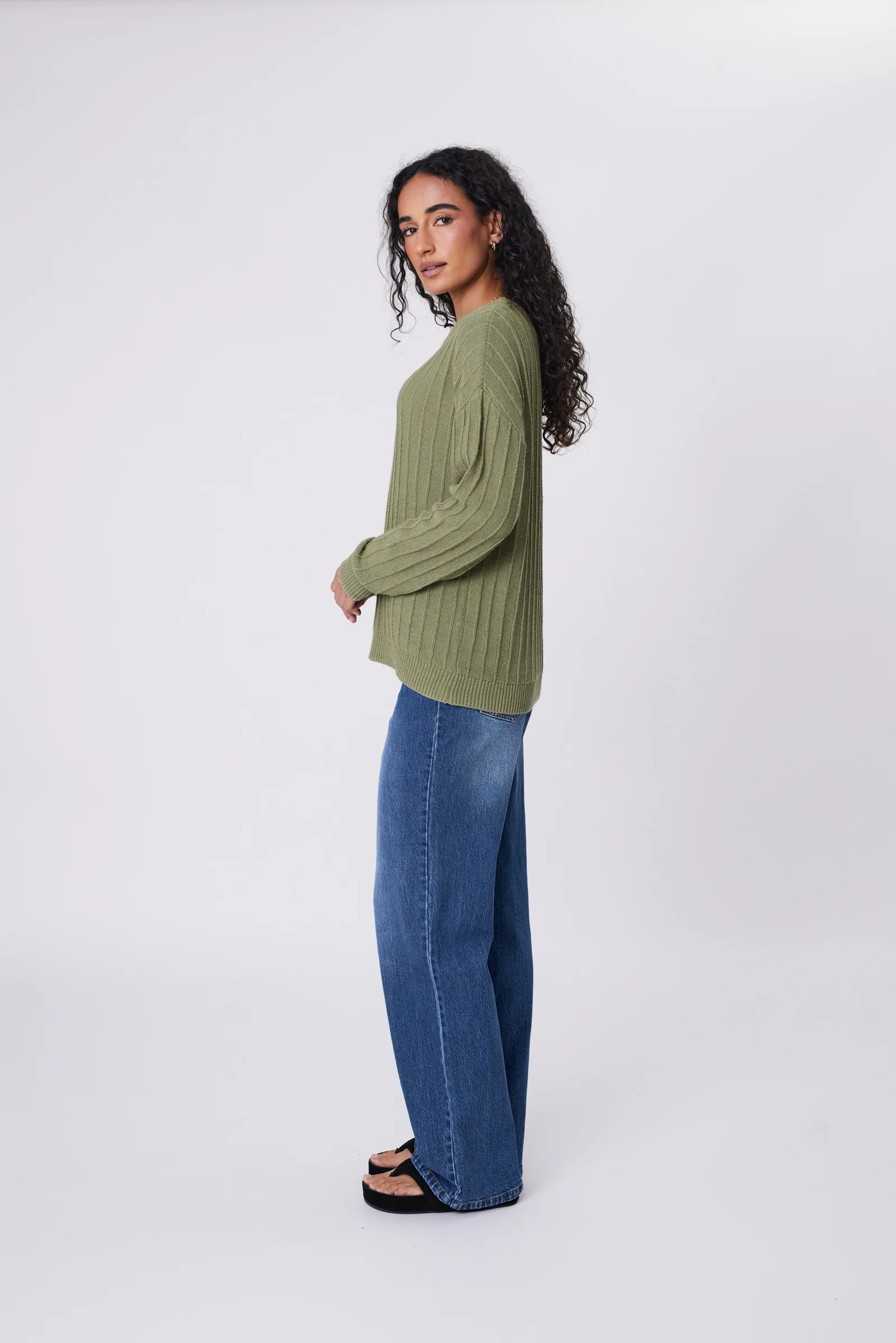 Evergreen Knit Crew - Laurel
