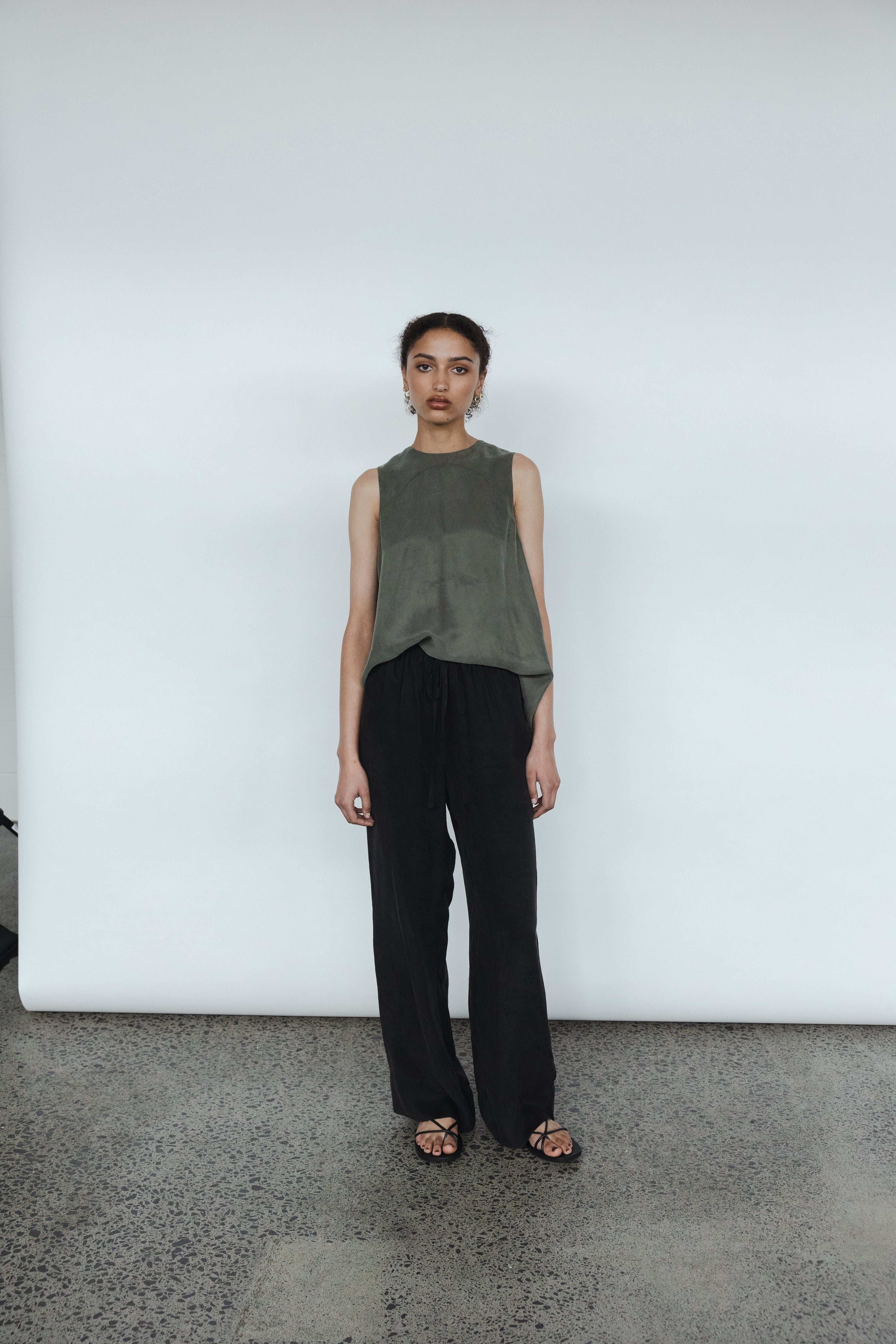 Every Day Trouser - Charcoal Cupro