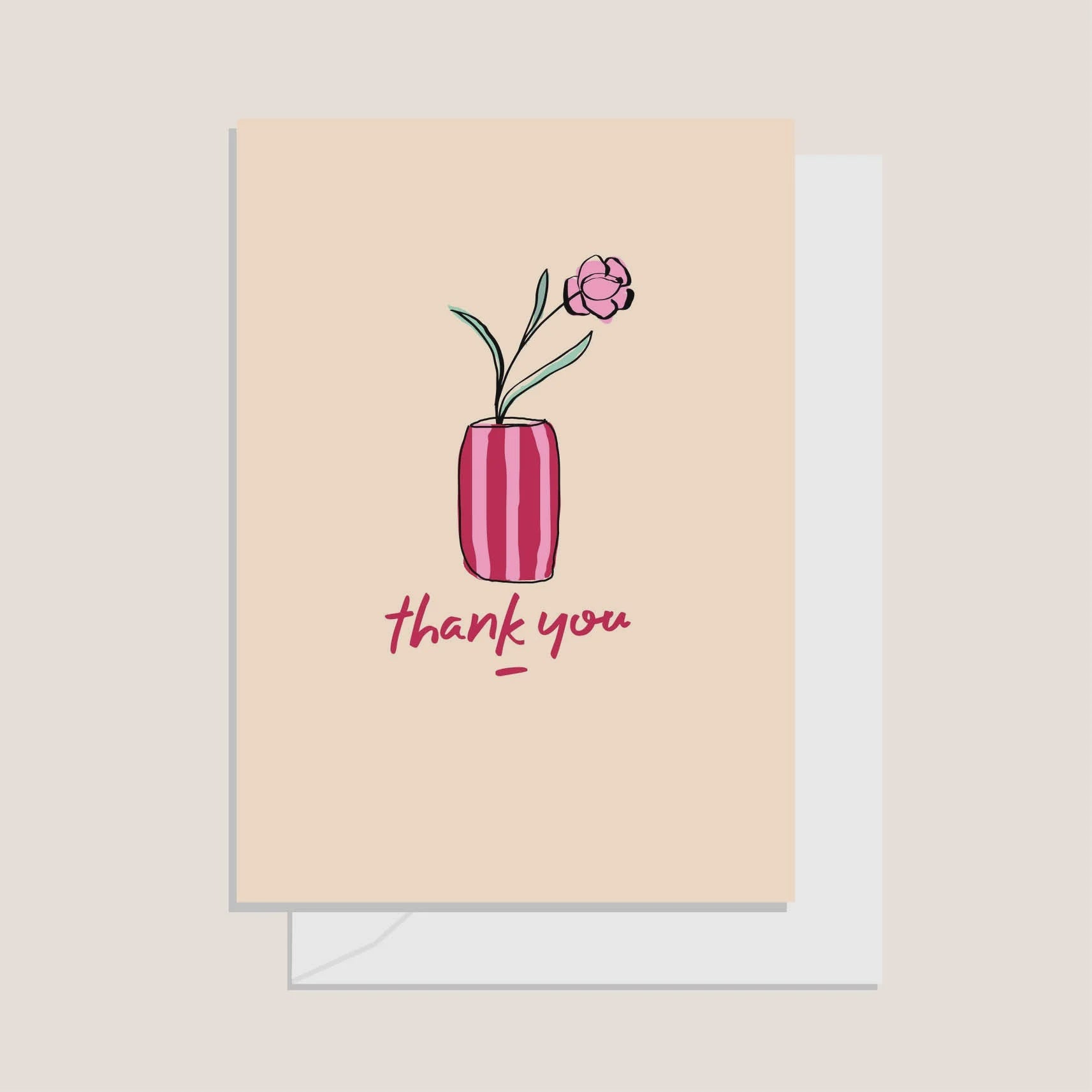 Flower Vase Cherry Stripe - Gift Card