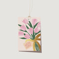 Gift Tag - Pale Pink Tulip Bunch