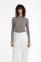 Gigi Top - Charcoal/Silver Diamantes