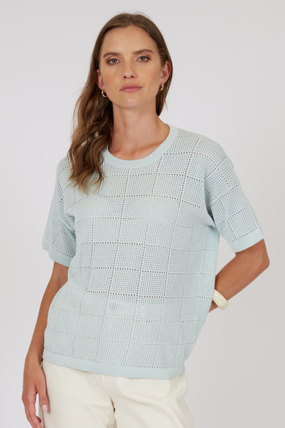 Halo Knit Tee - Glacier