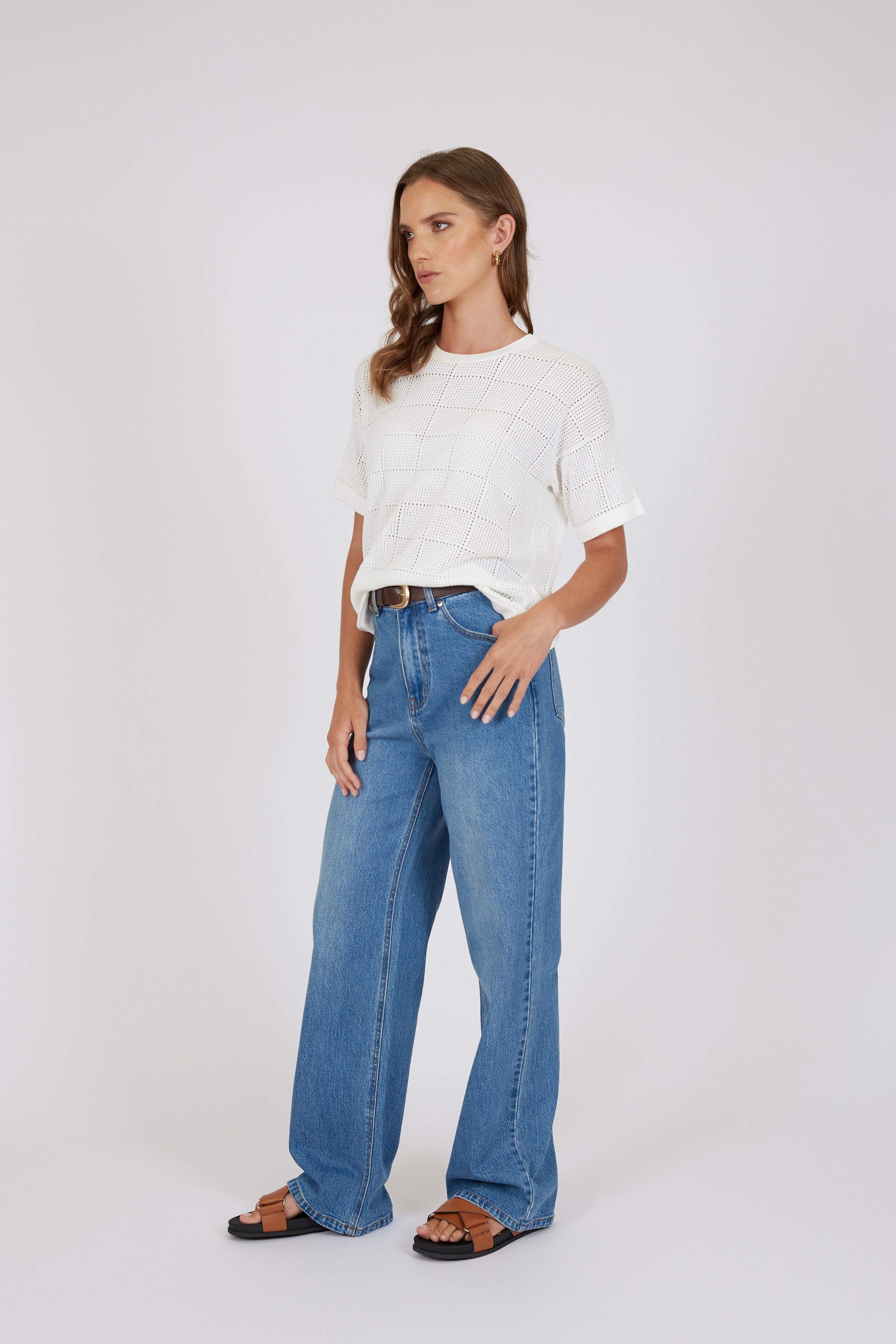 Halo Knit Tee - Ivory