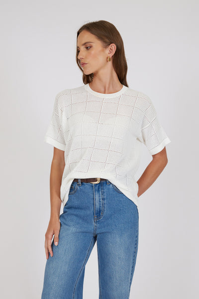 Halo Knit Tee - Ivory