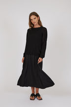 Halo Knit Long Sleeve - Black