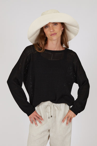 Halo Knit Long Sleeve - Black