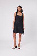 Iris Square Neck Dress - Black