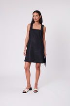Iris Square Neck Dress - Black