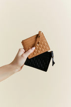 Monogram Zip Cardholder - Camel