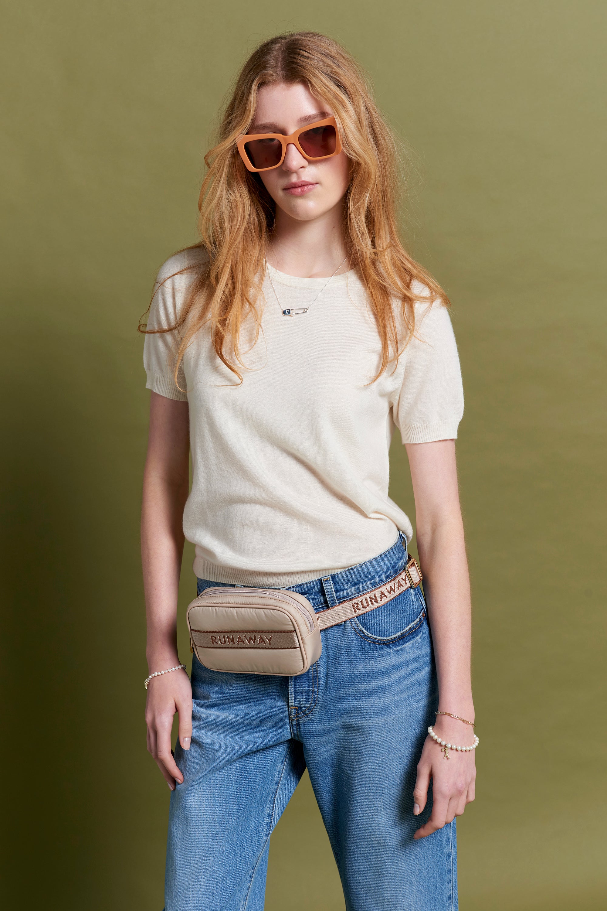 Runaway Mini Belt Bag - Macadamia/Chestnut