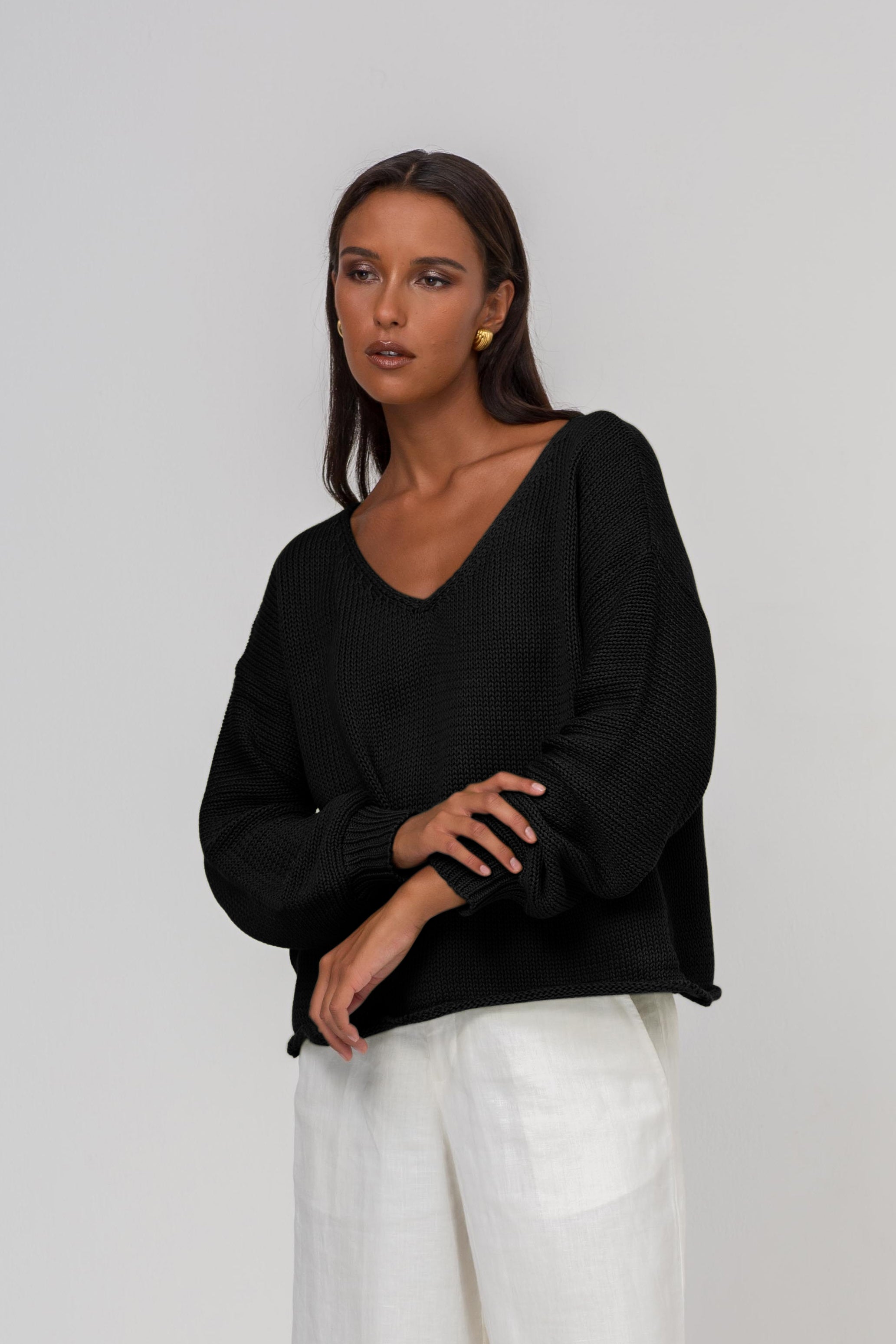 Keep Me Close Sweater - Black