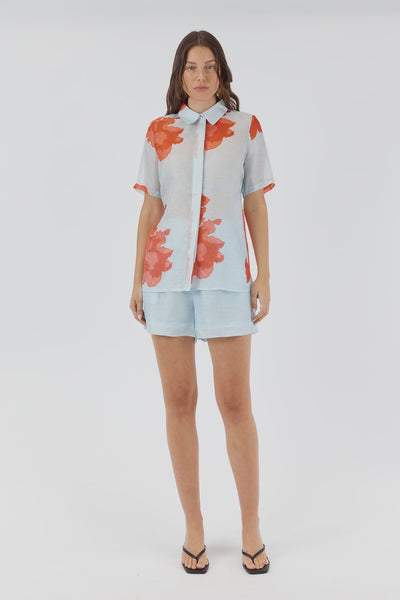 Chantelle Blouse - Red Floral