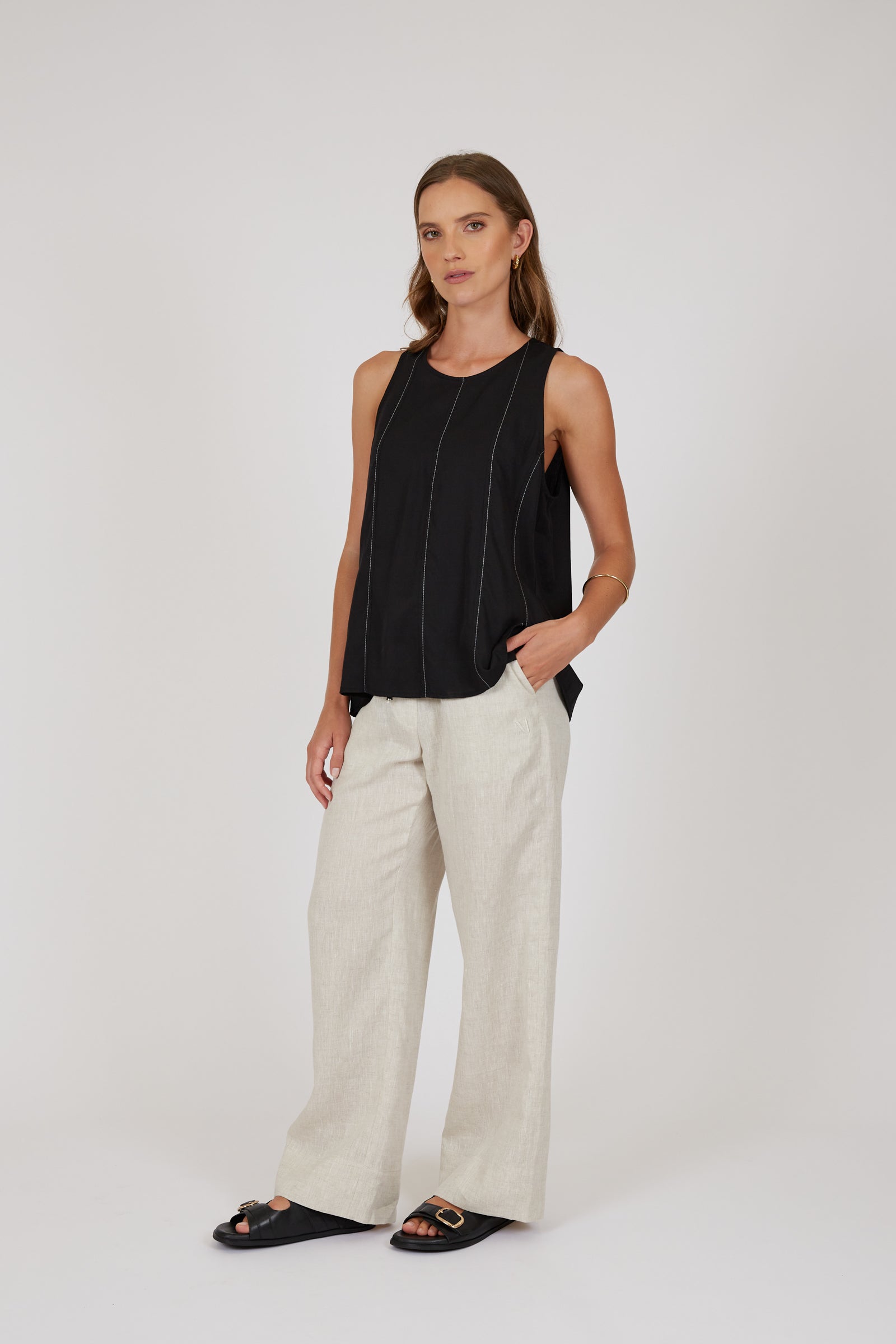 Palma Shell Tank - Black