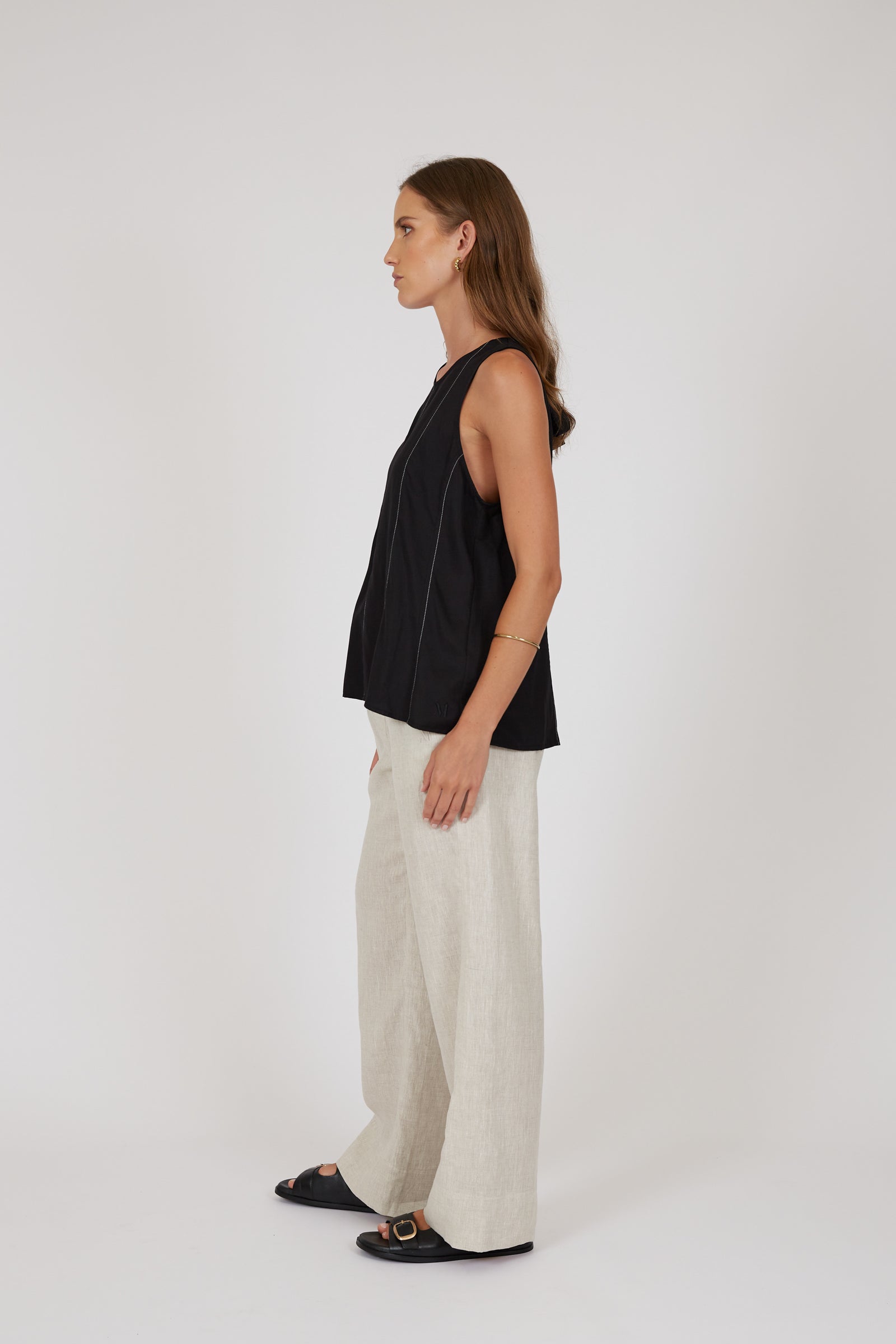 Palma Shell Tank - Black
