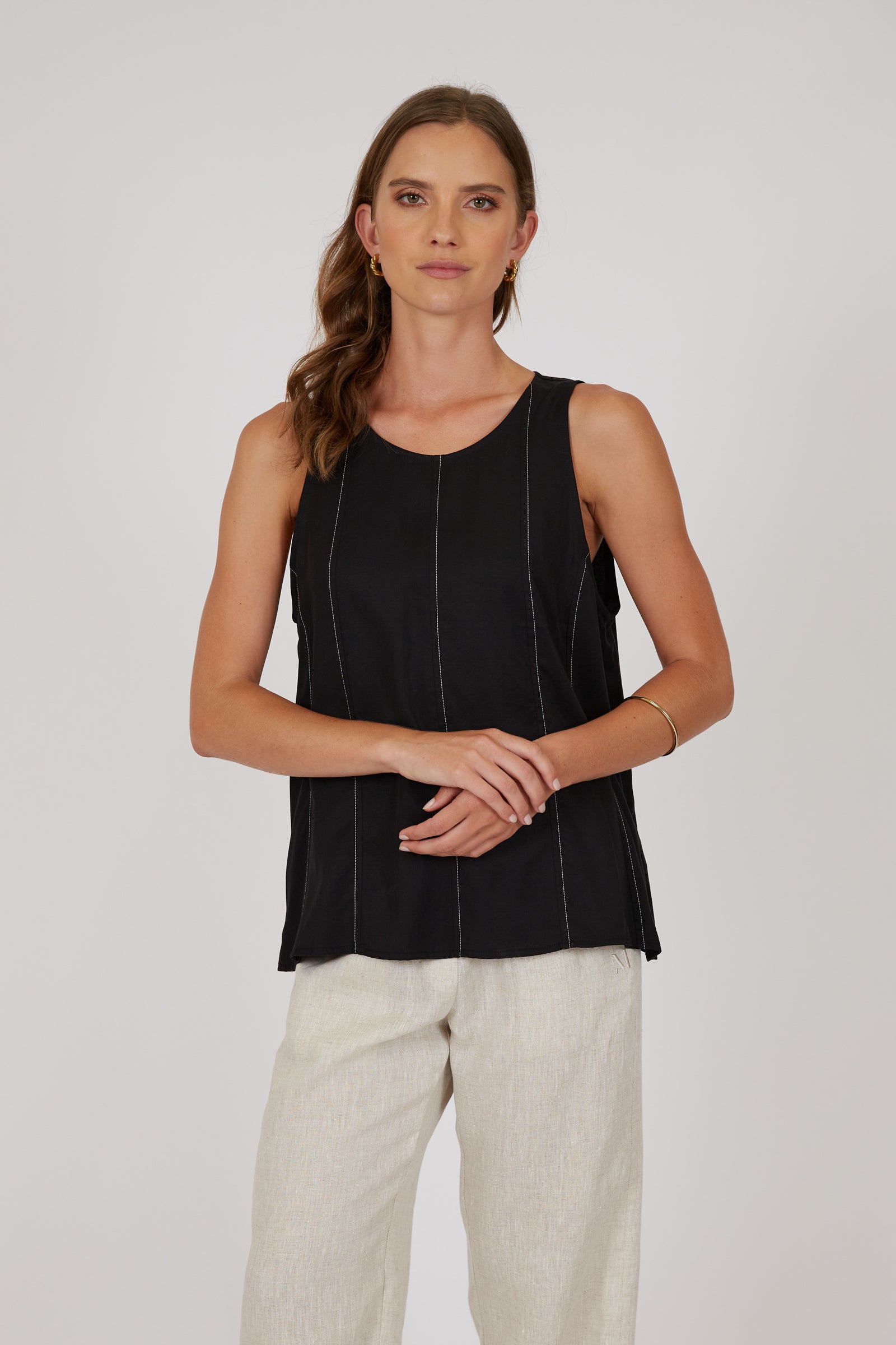Palma Shell Tank - Black