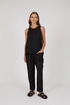 Palma Shell Tank - Black