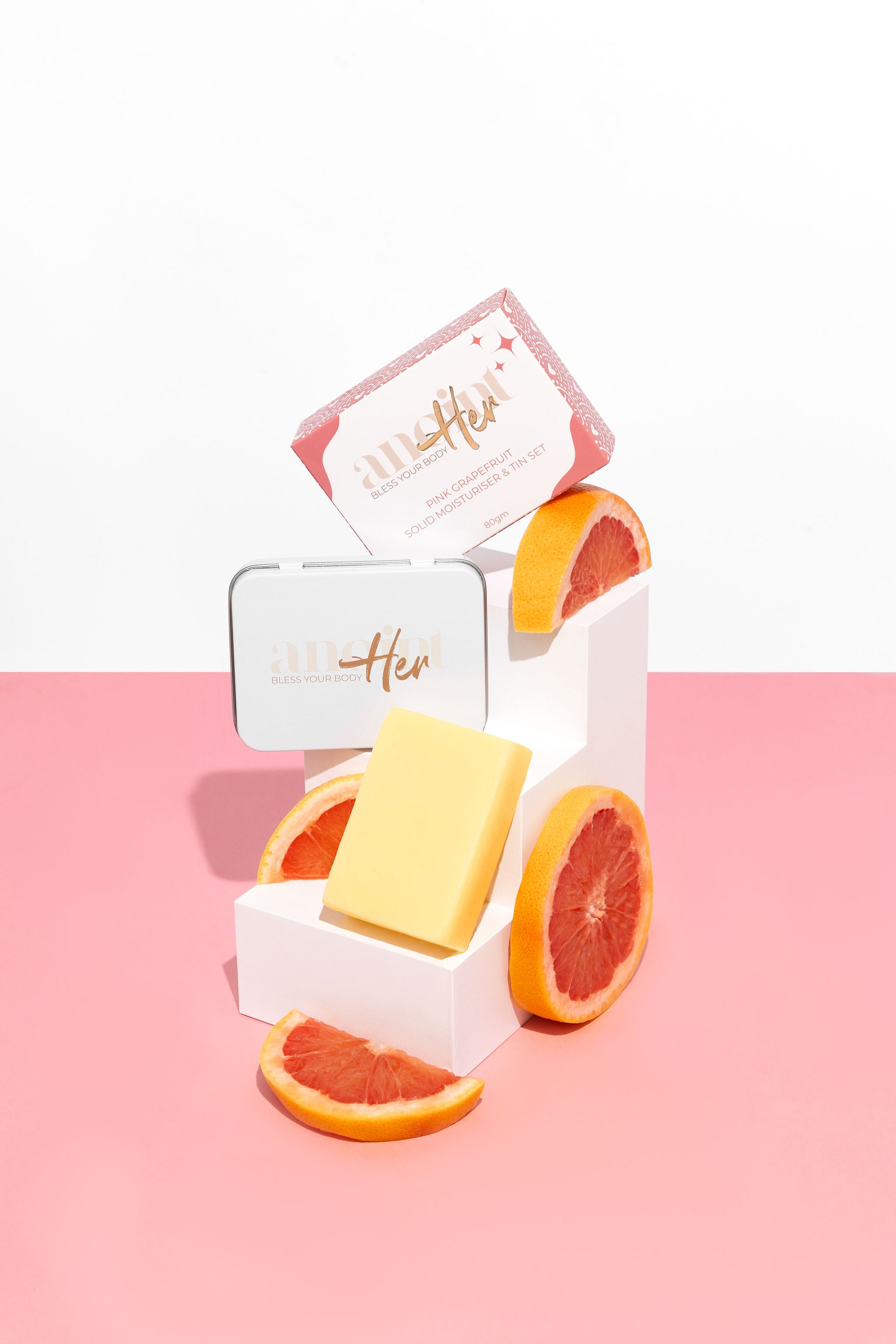 Pink Grapefruit Solid Moisturiser Bar
