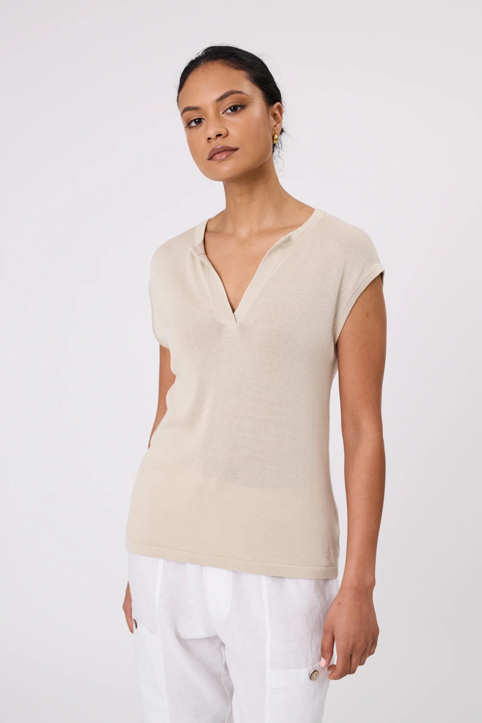 Prima Knit Top - Natural