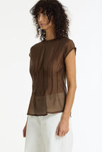 Refined Romance Top - Chocolate