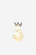 Frosted Round Glass Angel - Small