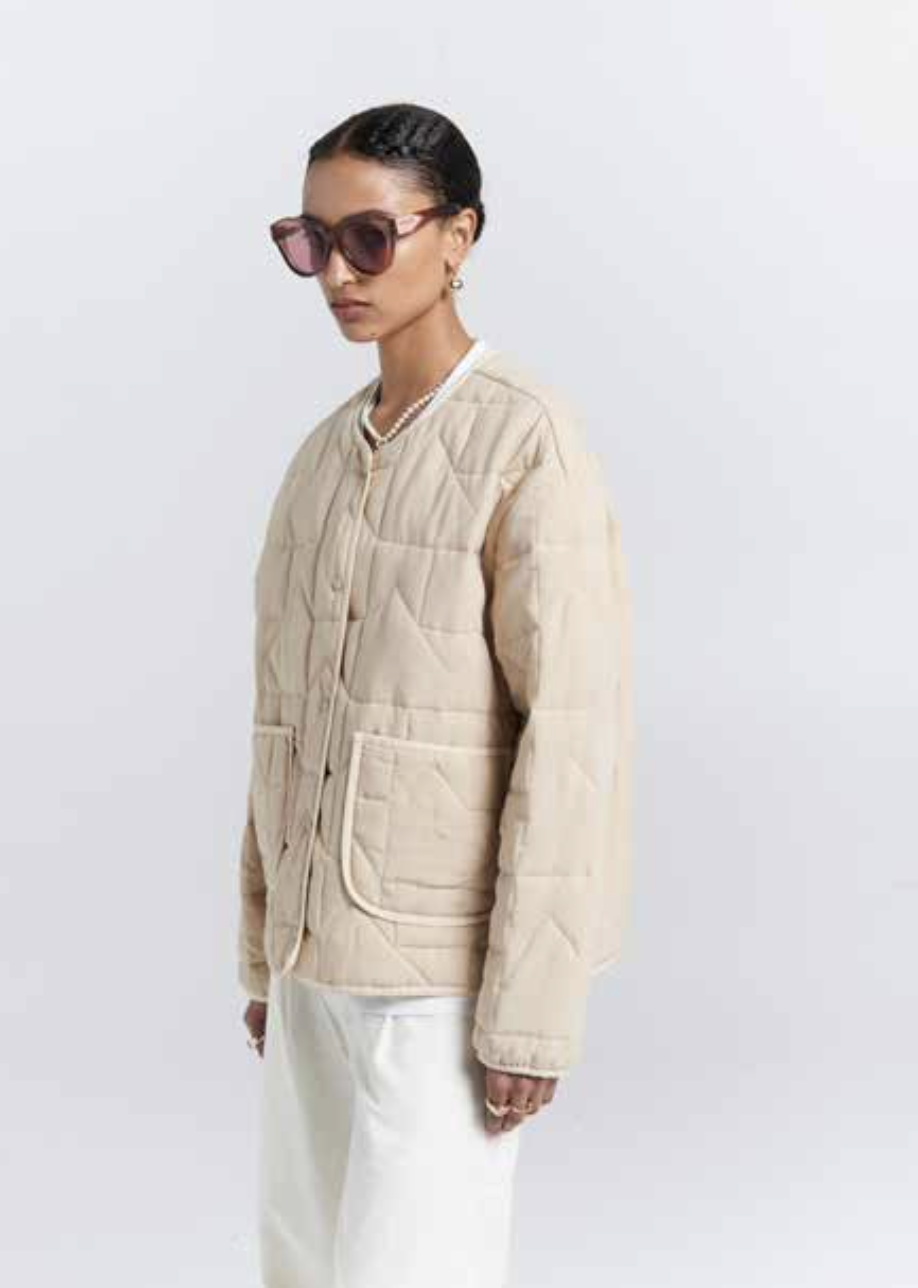 Quilted Drift Jacket - Natural