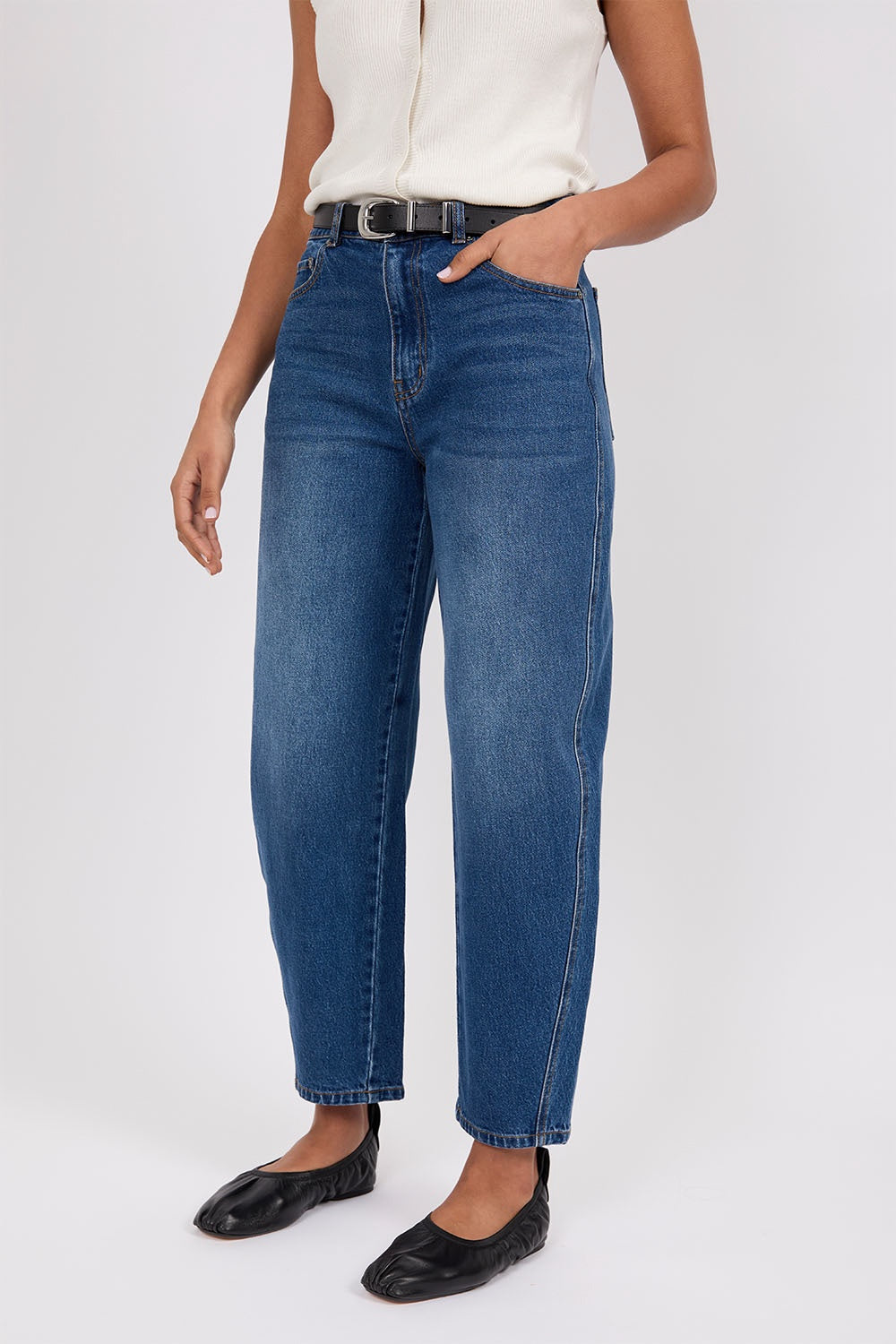 The Curve Barrel Jean - True Blue
