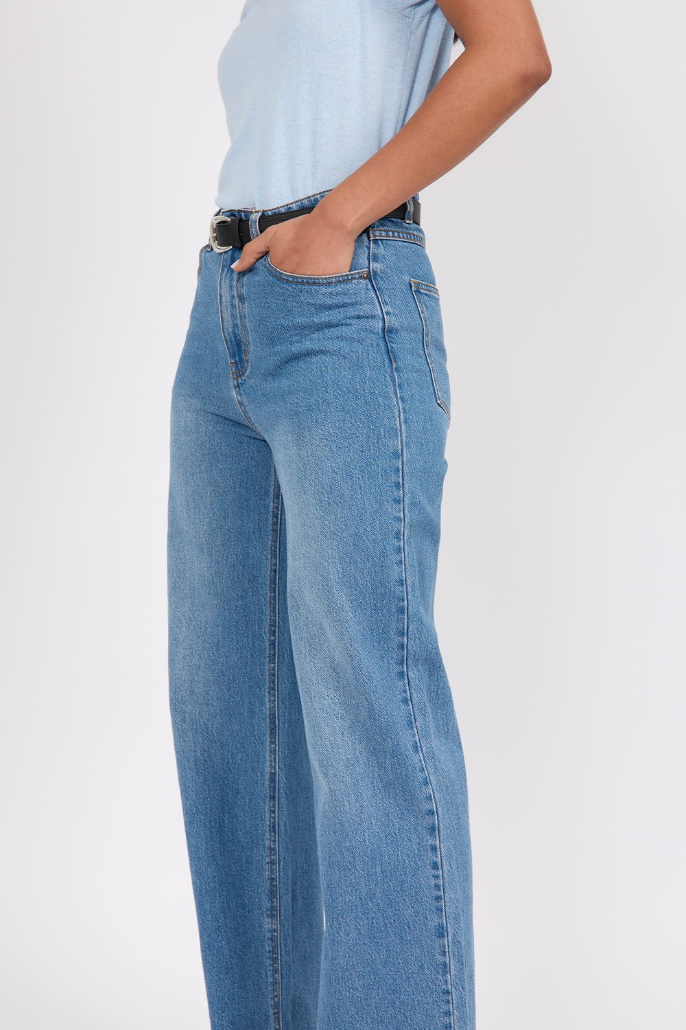 The Icon Wide Jean - Vintage Mid Wash