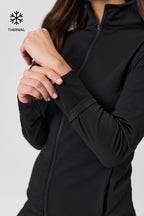 Thermal Active Full Zip Top - Black