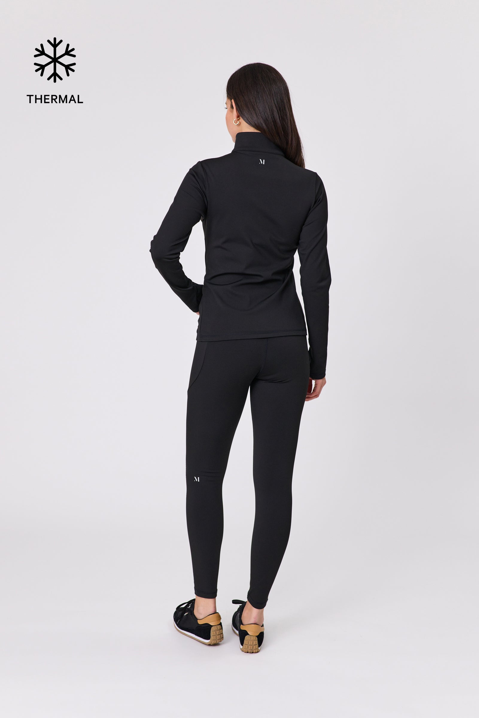 Thermal Active Full Zip Top - Black