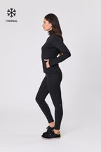 Thermal Active Full Zip Top - Black