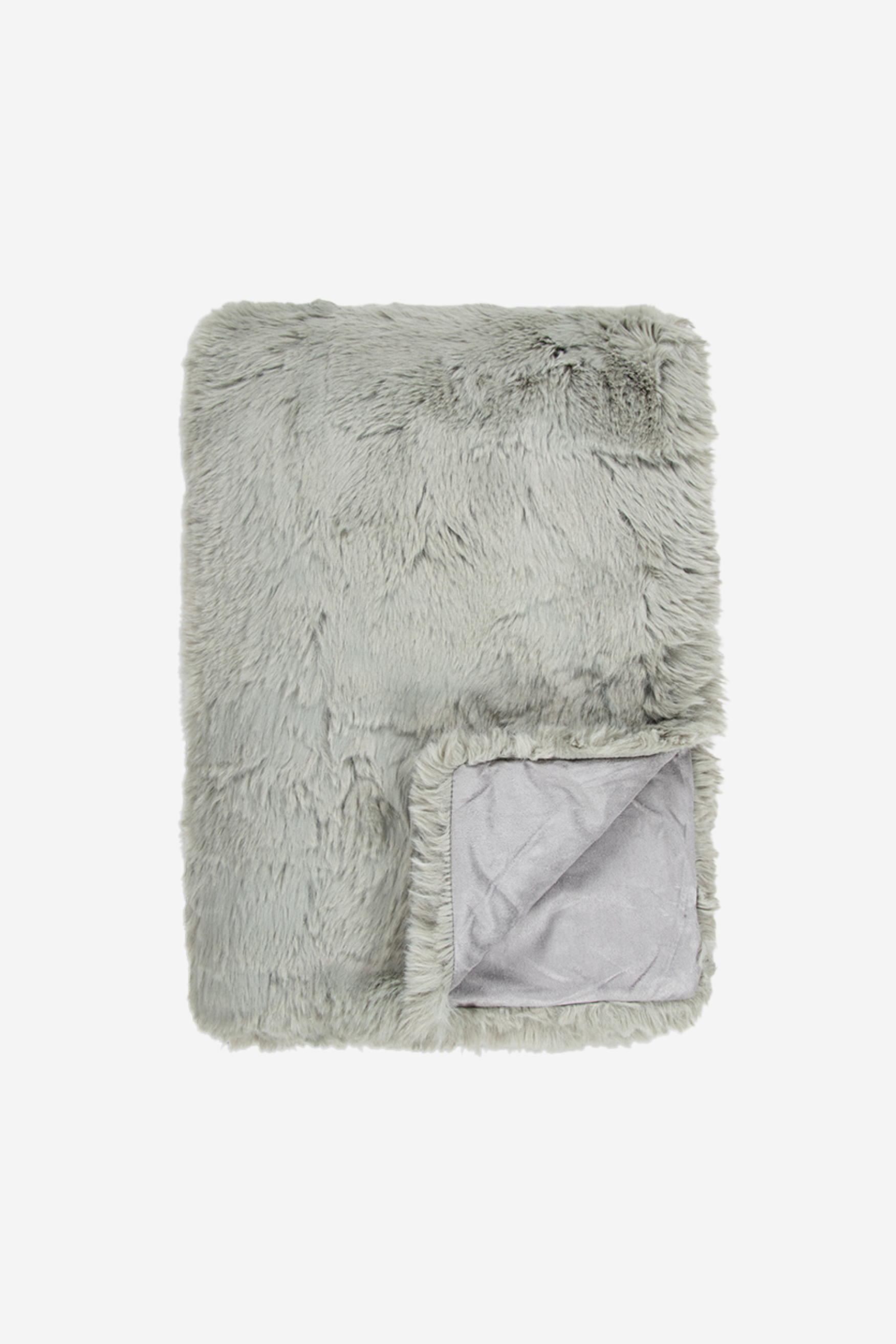 Pele Faux Fur Throw - Seafoam