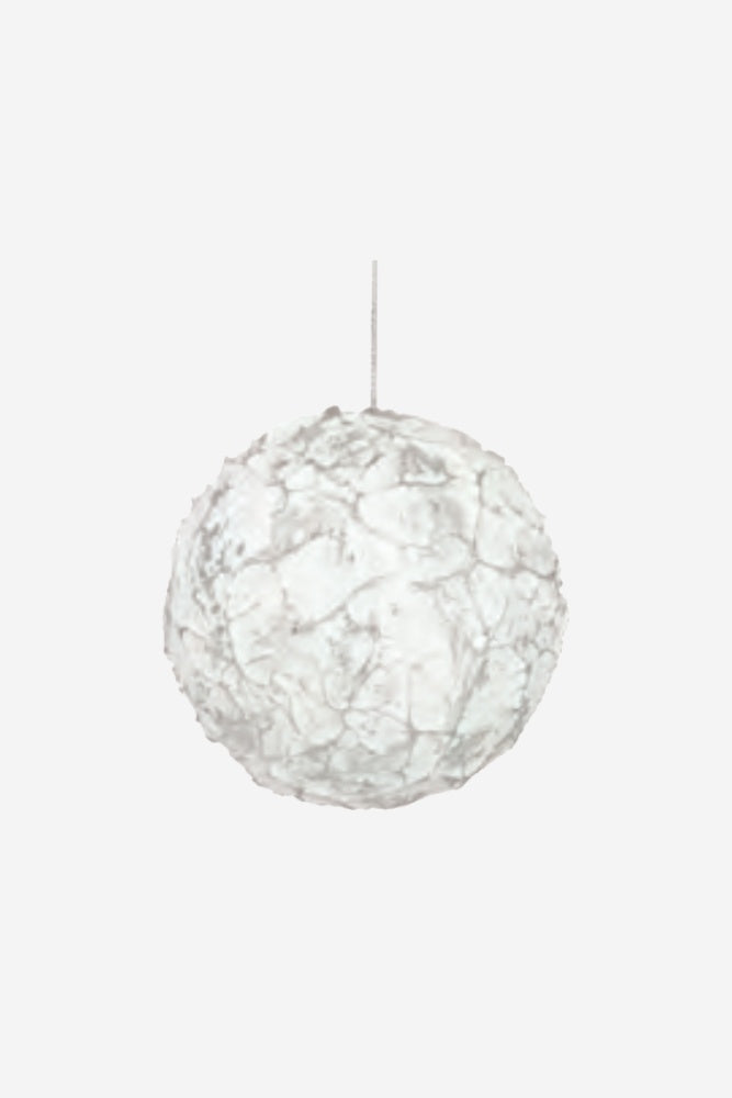 Medium Elegant Leaf Ball - White