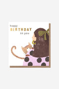 Happy Birthday to you Girl w/ Cat - Gift Card