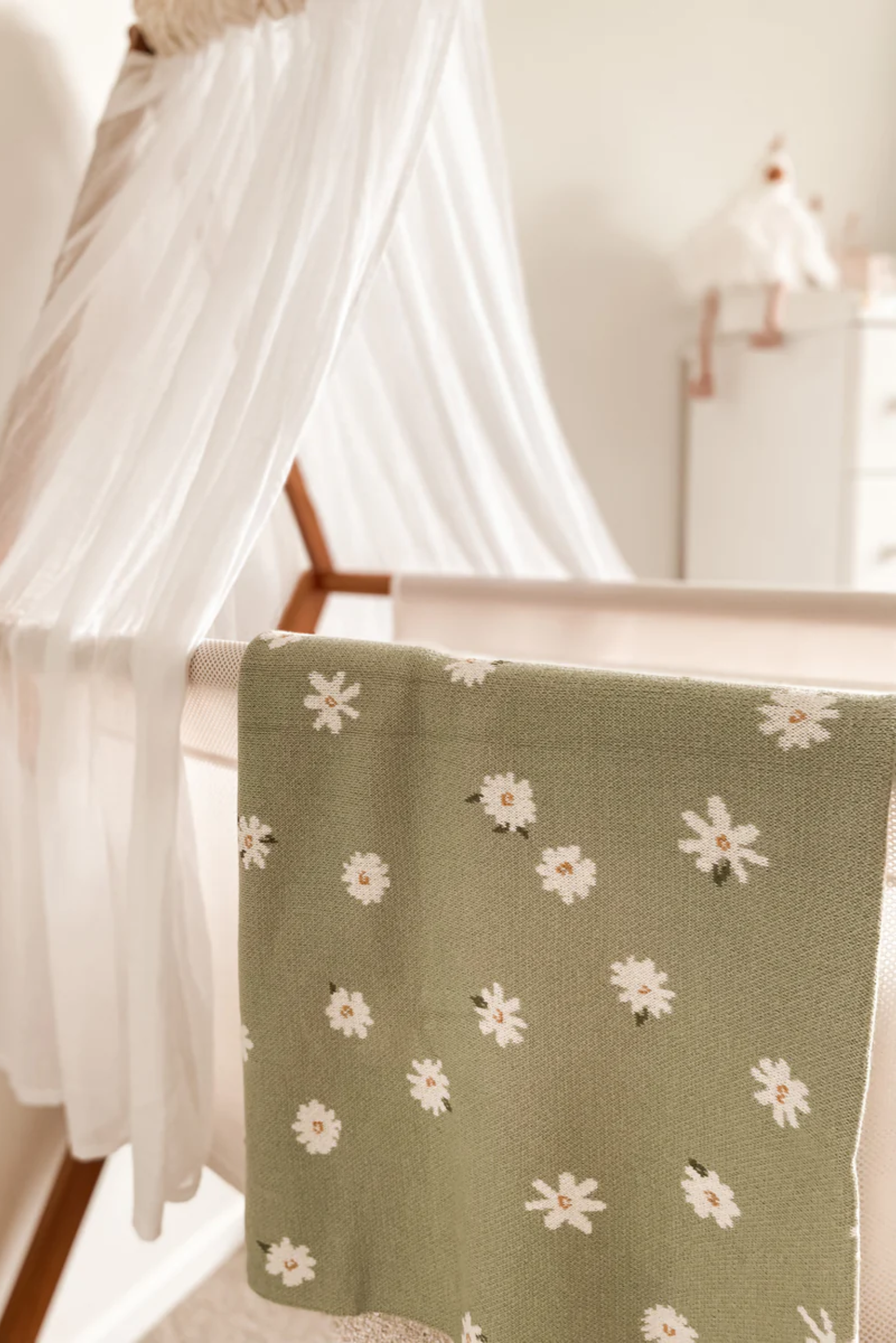 Daisy Organic Cotton Blanket - Thyme