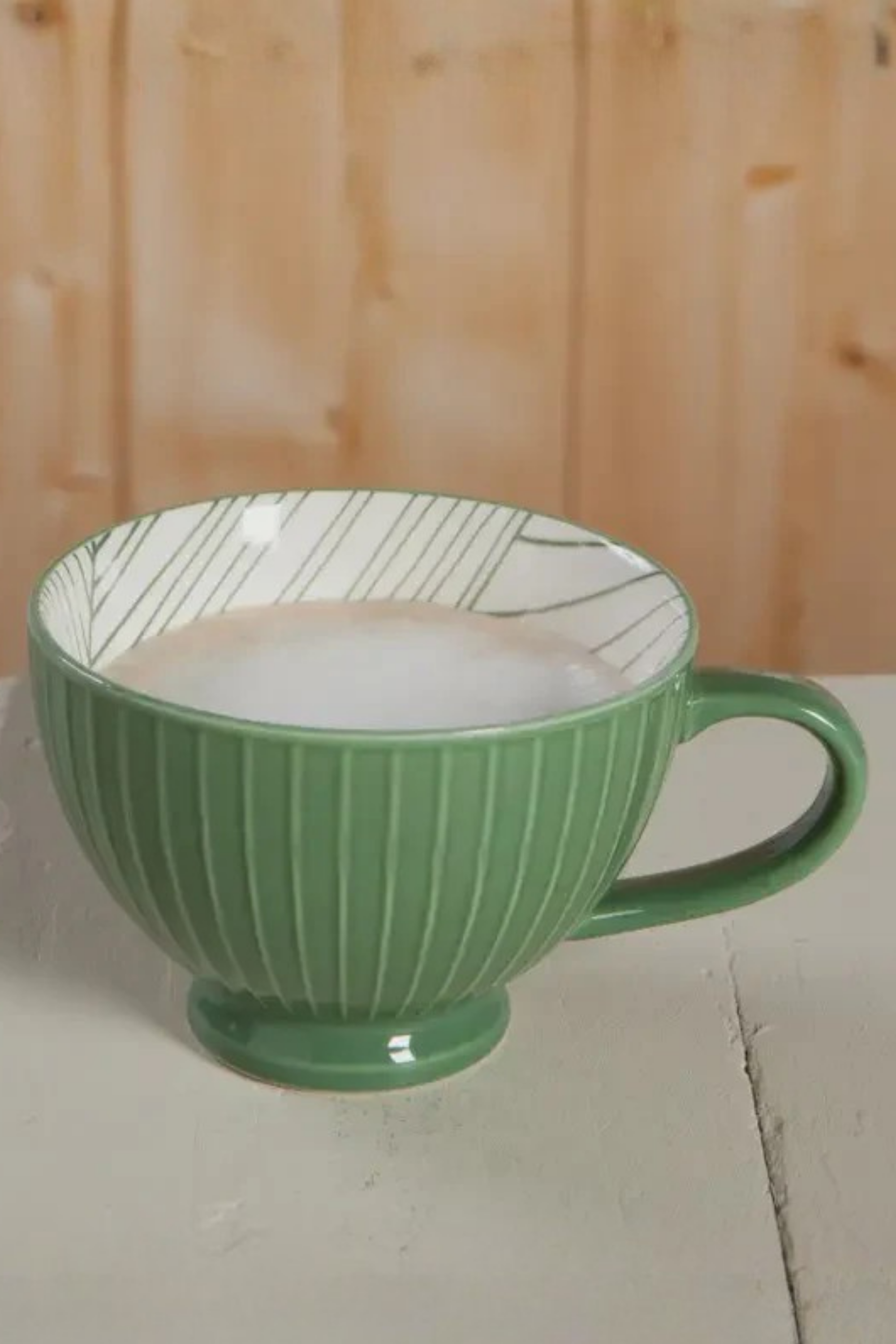Stamped Latte Mug - Green