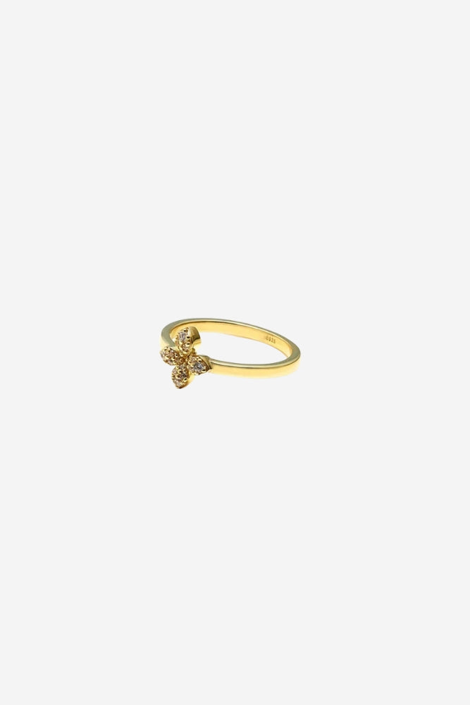 Flora Ring - Gold/Cubic Zirconia (US8)