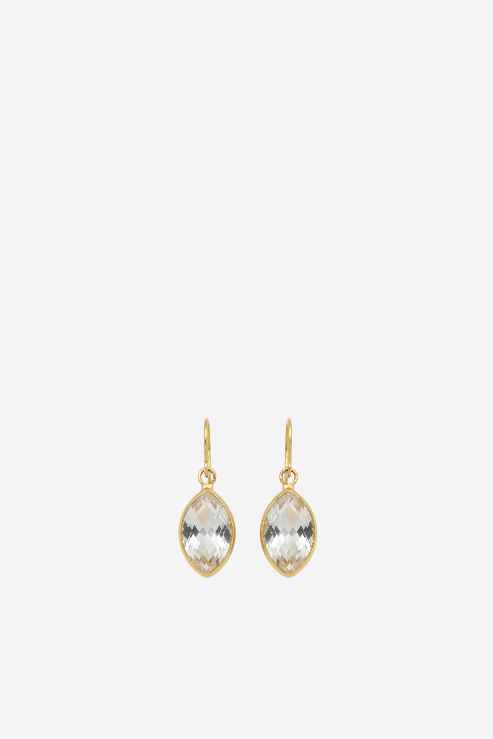 Audrey Sphere Earrings - Clear Gold