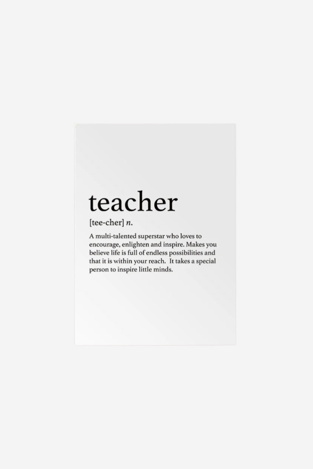 Teacher Unframed Print - A4