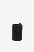 Winona Card Wallet - Black Croc