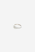 Guiding Star Signet Ring with White Topaz - Silver
