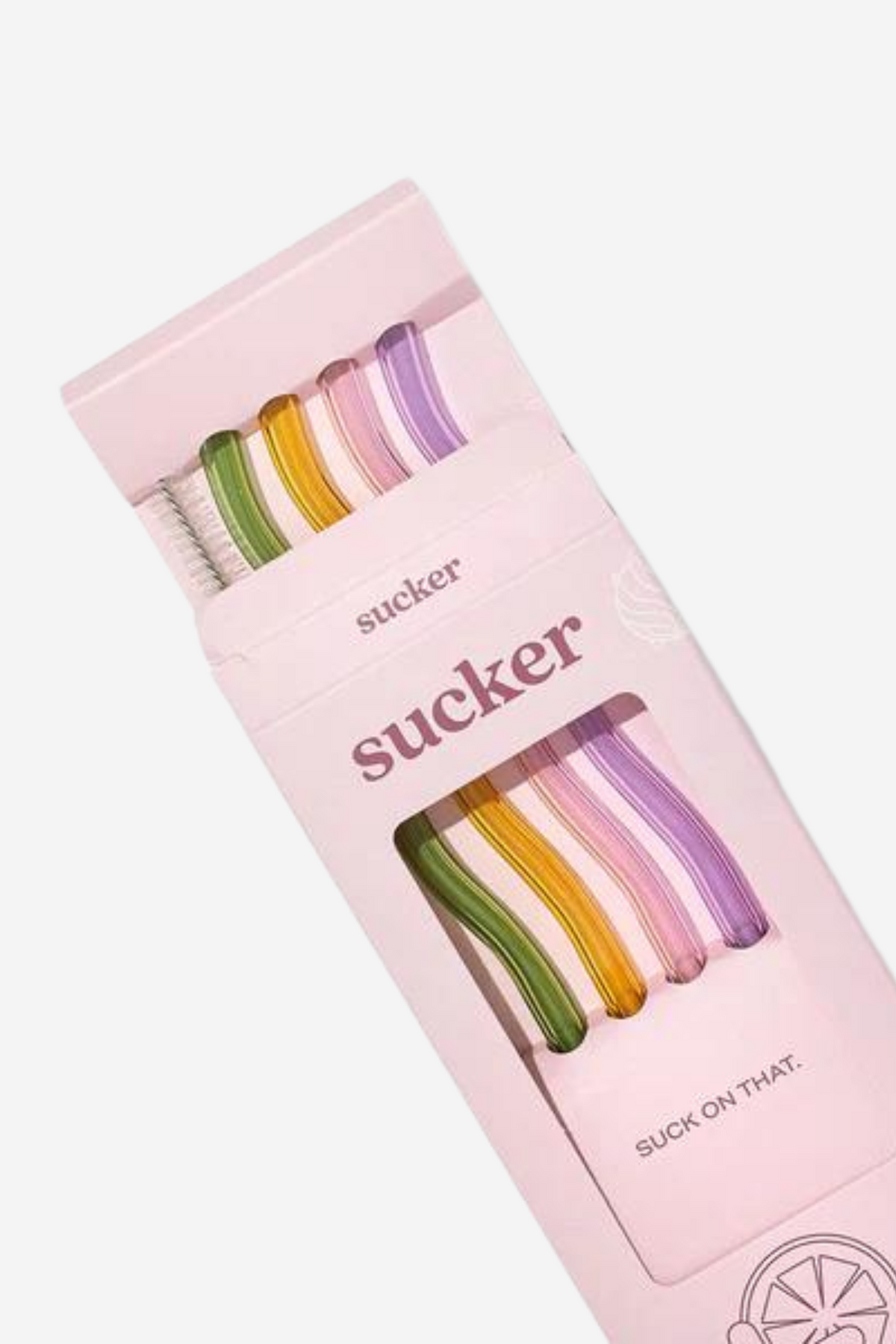 Reusable Glass Wavy Straws - Multi