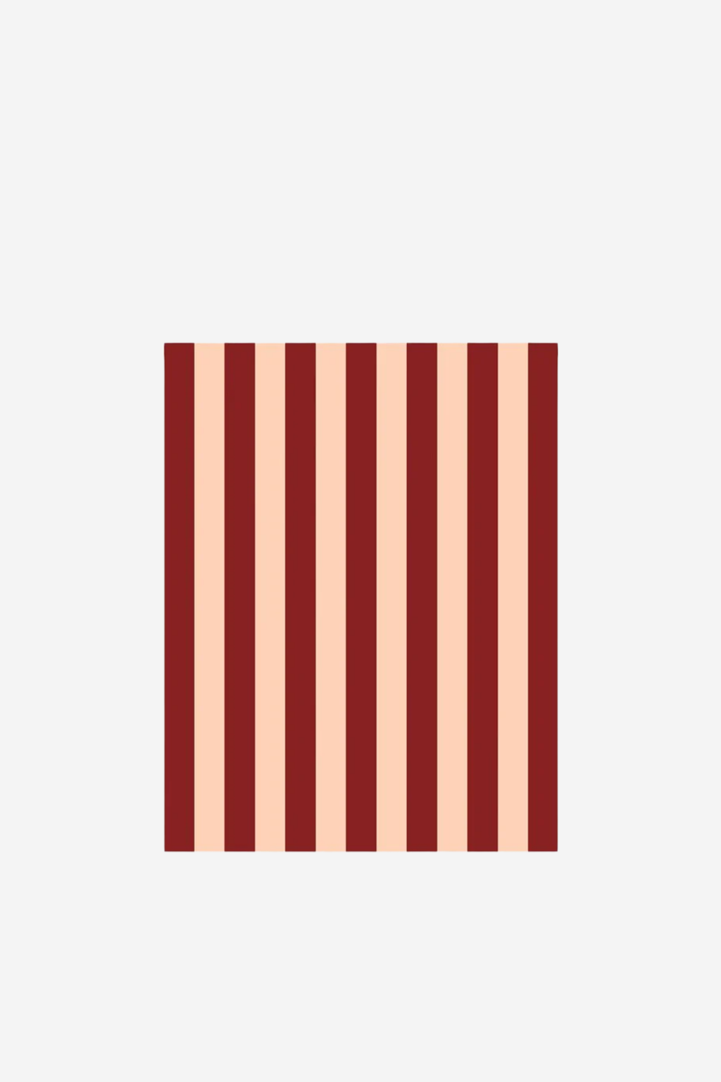 Peach and Burgundy Stripe Tea Towel