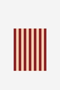 Peach and Burgundy Stripe Tea Towel