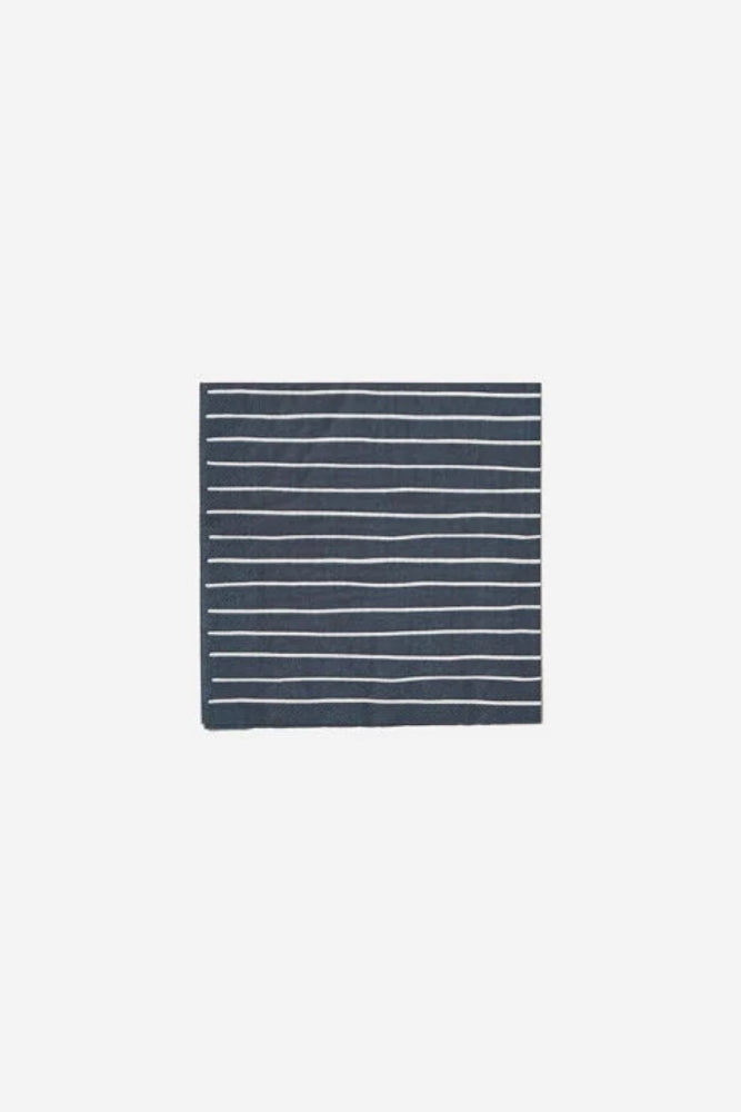Stripe Dinner Napkin - Navy/White